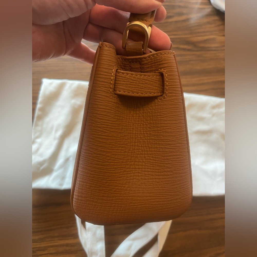 NWT Parisa Wang Madison Micro Top Handle in Chestnut with Gold Hardware - Picture 5 of 10